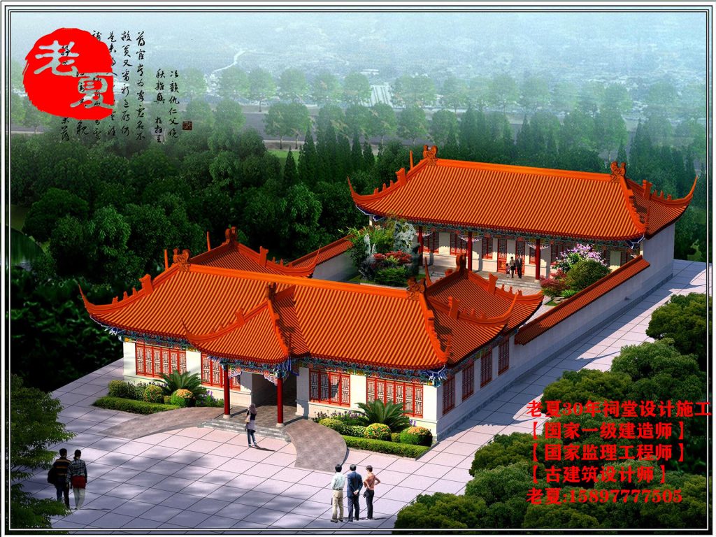 安庆宗祠设计建筑图结构图，池州宗祠设计图纸方案